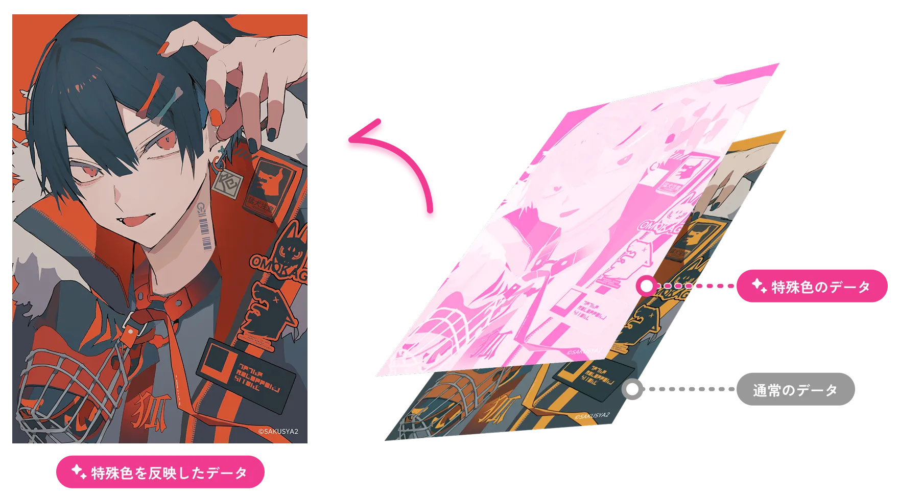 特殊色を反映したデータのイメージ