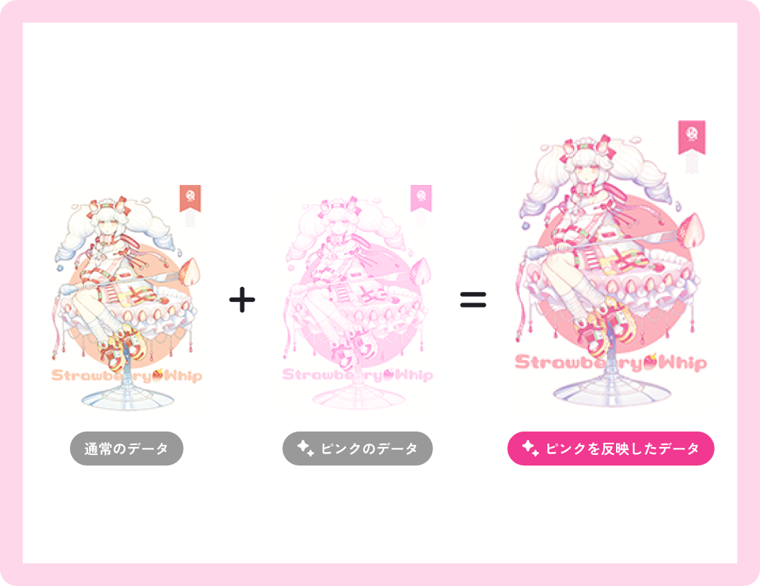 ピンクのデータイメージ